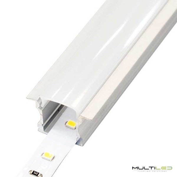 Perfil Aluminio Empotrado/Integrado en techo/pared pladur Tiras LED